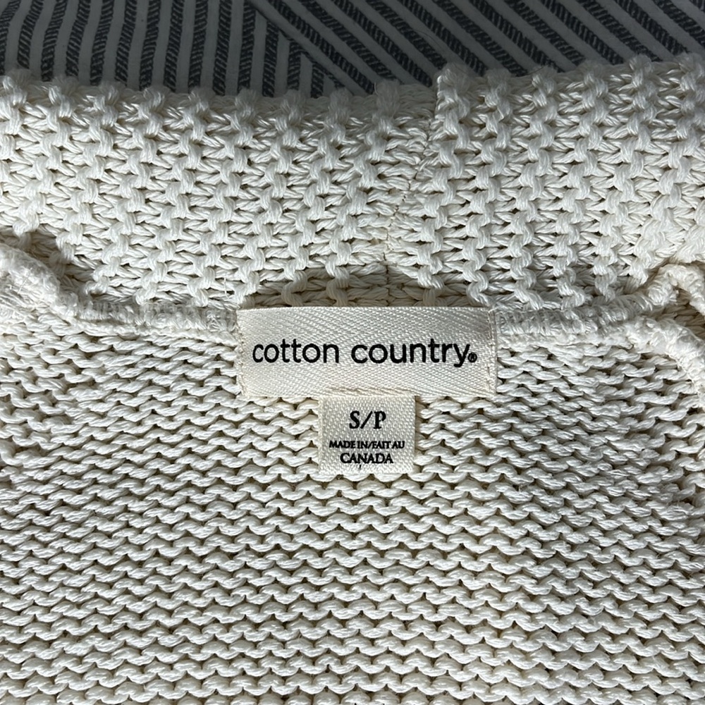 Cotton Country Women's Zip Up Knit Sweater - Picture 6 of 8